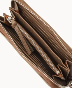 Dooney & Bourke Grab and Go|Wristlets<Henrys Medium Zip Around Wristlet Taupe