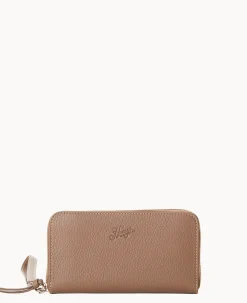 Dooney & Bourke Grab and Go|Wristlets<Henrys Medium Zip Around Wristlet Taupe