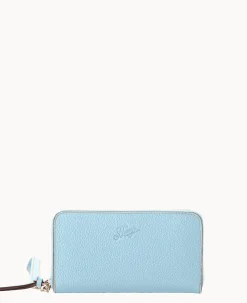 Dooney & Bourke Grab and Go|Wristlets<Henrys Medium Zip Around Wristlet Turquoise