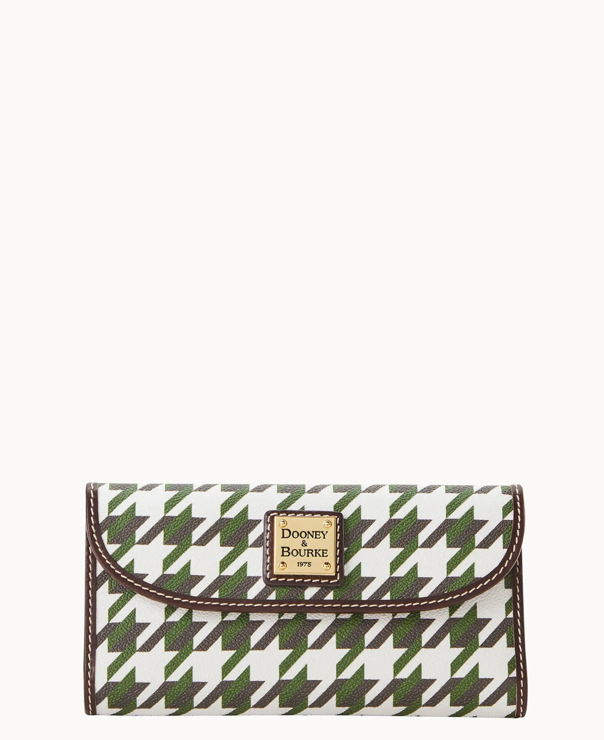 Dooney & Bourke Grab and Go|Clutches<Houndstooth Continental Clutch Green