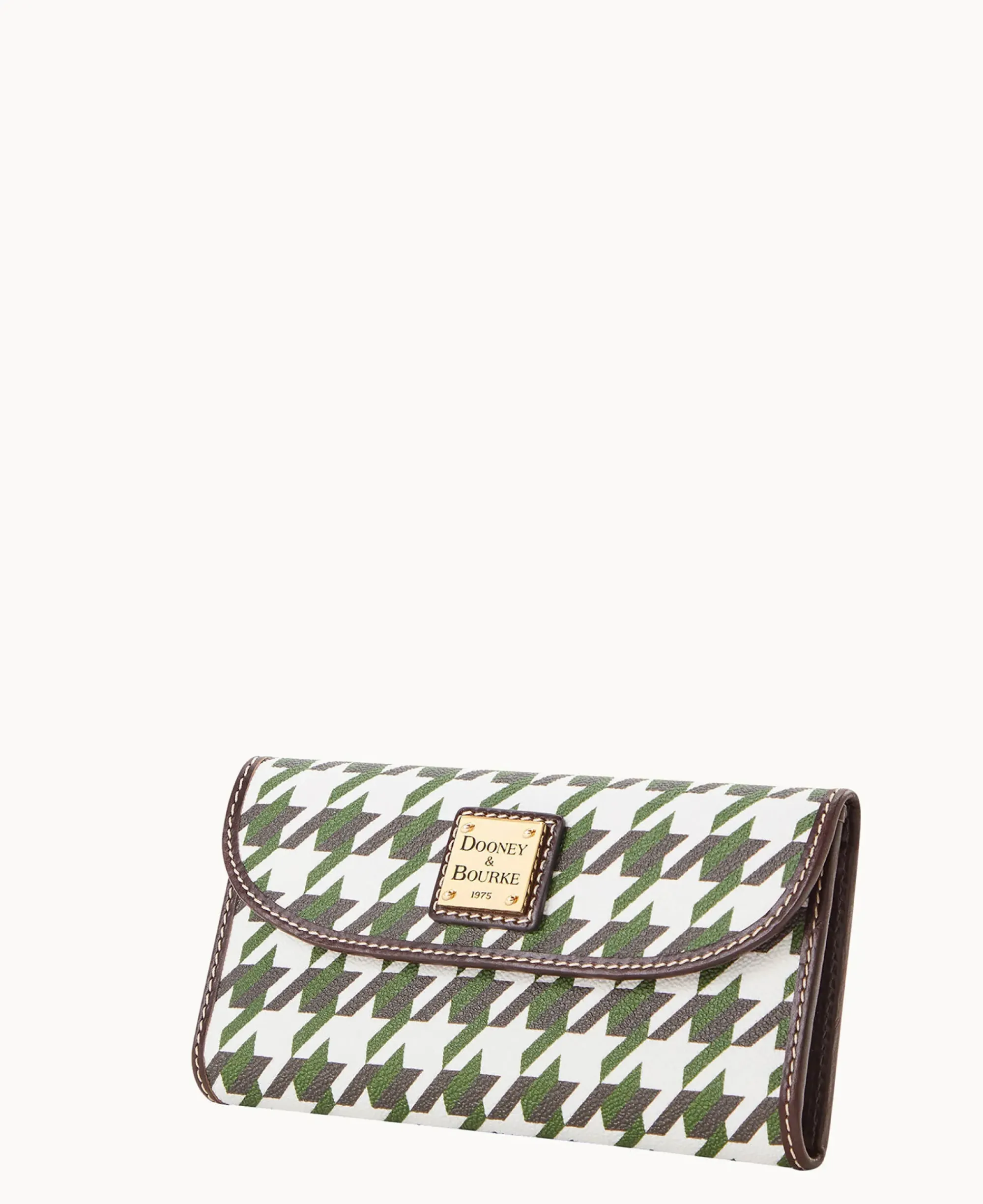 Dooney & Bourke Grab and Go|Clutches<Houndstooth Continental Clutch Green