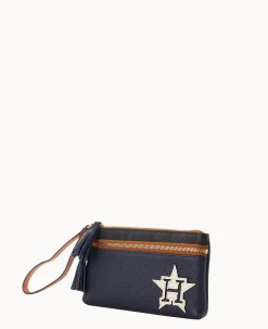 Dooney & Bourke Grab and Go|Wristlets<MLB Double Zip Wristlet Astros