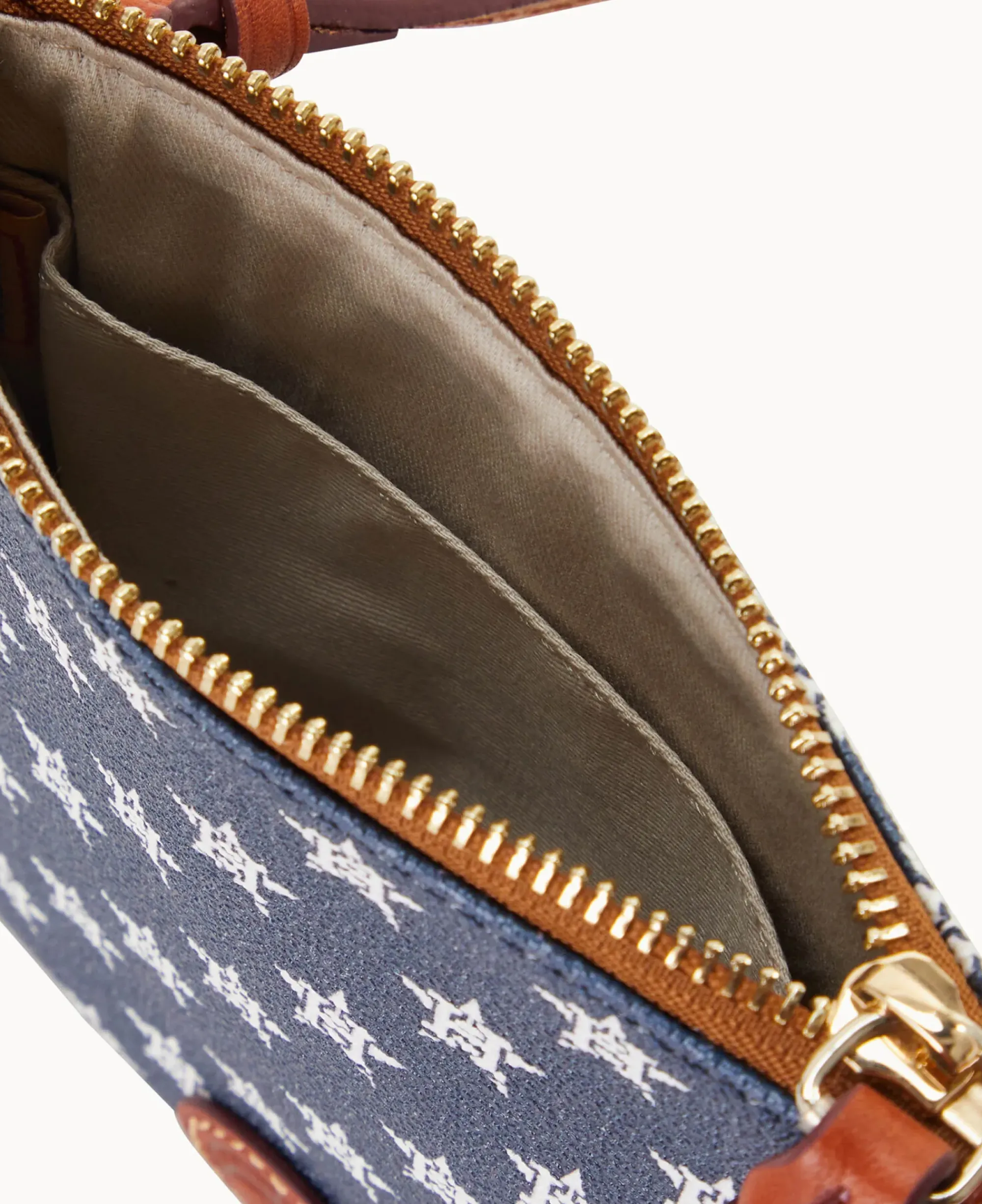 Dooney & Bourke Game Day Ready|Printed Fabric<MLB Small North South Top Zip Crossbody Astros