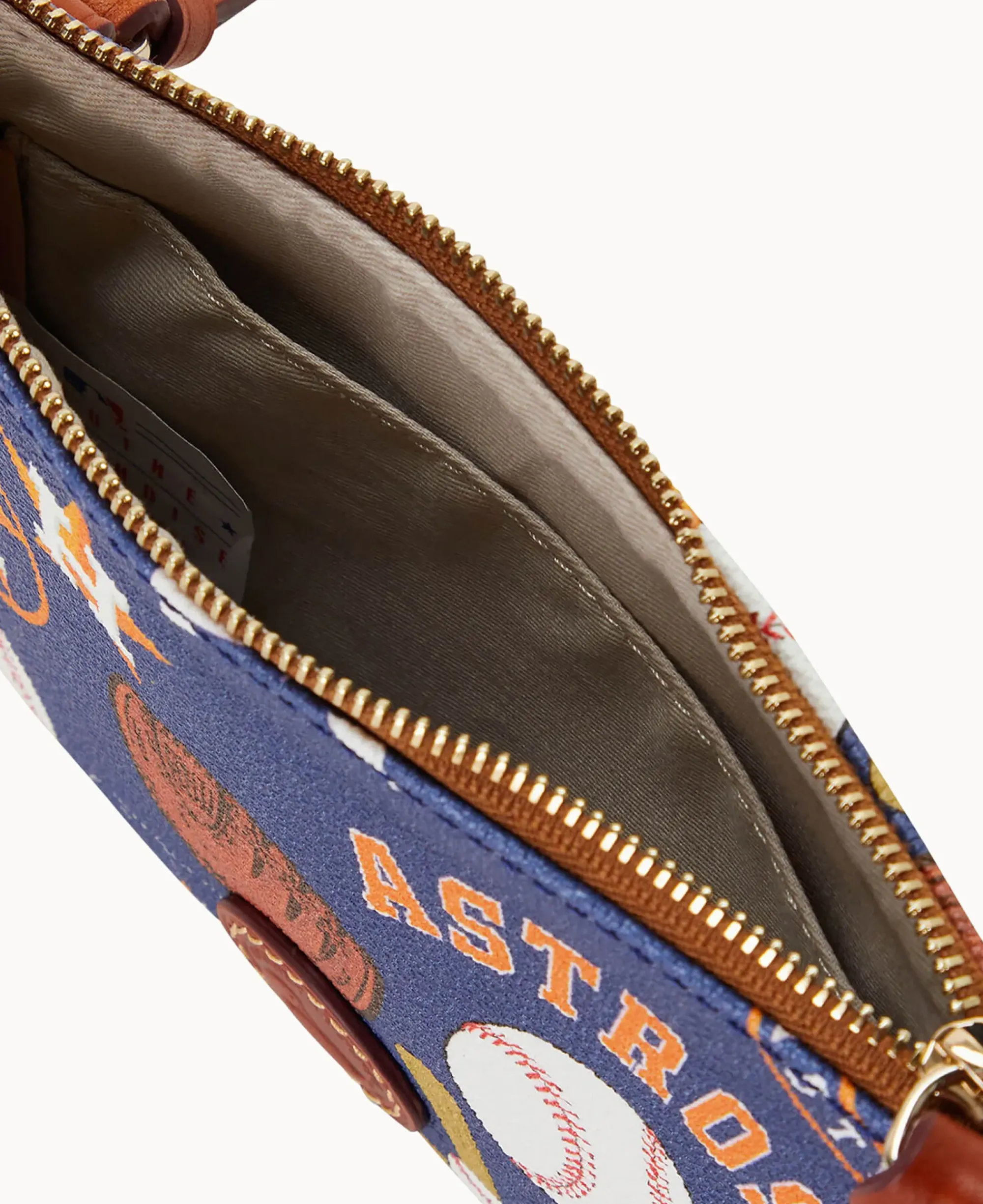 Dooney & Bourke Game Day Ready|Printed Fabric<MLB Top Zip Crossbody Astros