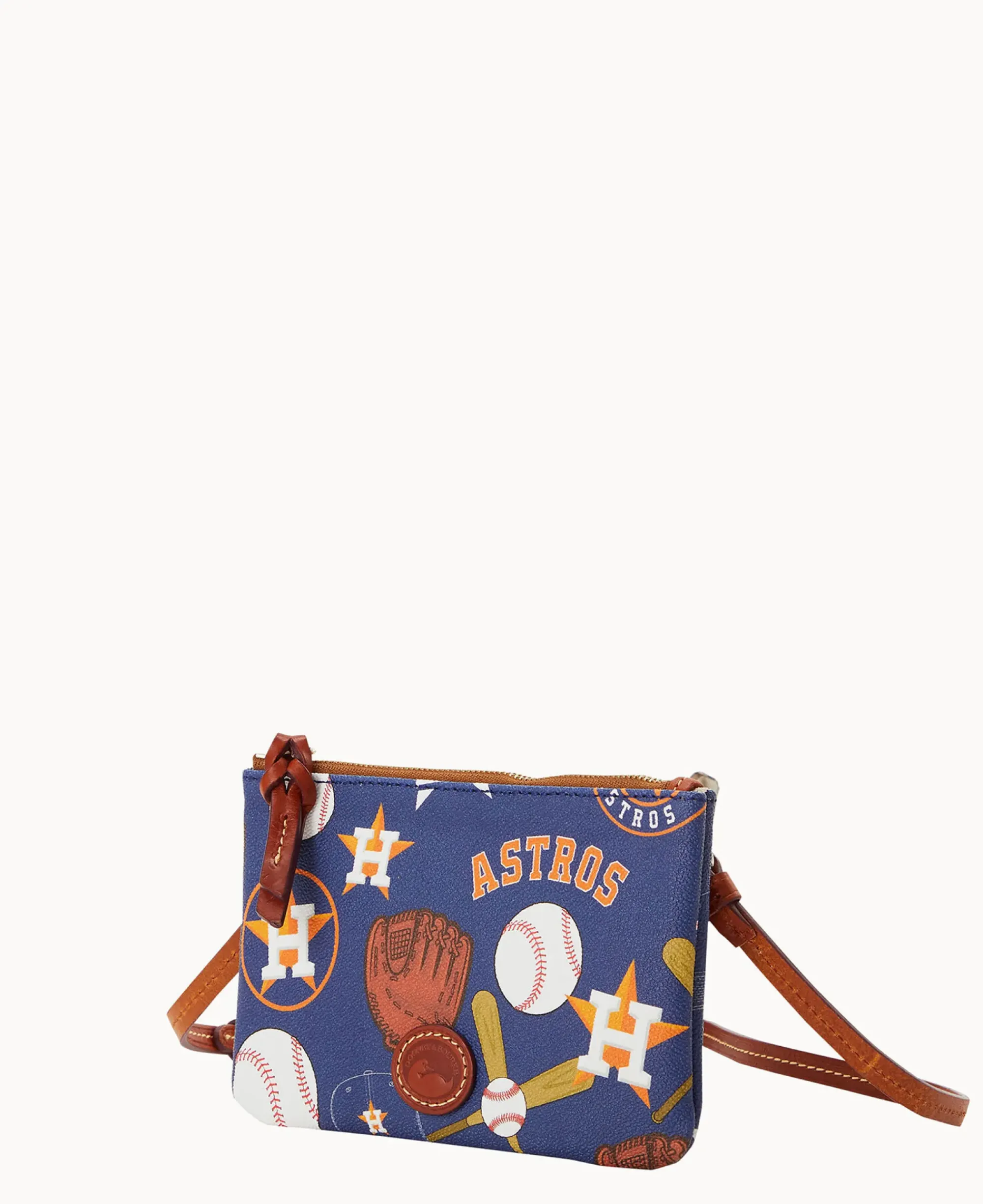 Dooney & Bourke Game Day Ready|Printed Fabric<MLB Top Zip Crossbody Astros