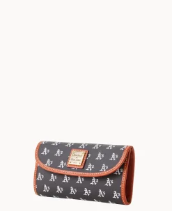 Dooney & Bourke Grab and Go|Clutches<MLB Continental Clutch ATHLETICS
