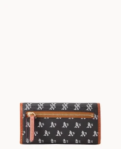 Dooney & Bourke Grab and Go|Clutches<MLB Continental Clutch ATHLETICS