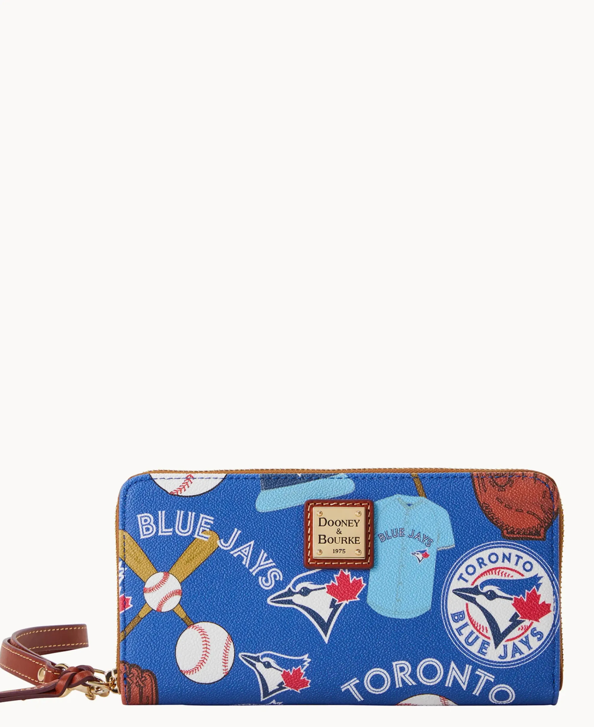 Dooney & Bourke Grab and Go|Wristlets<MLB Large Zip Around Wristlet Blue Jays