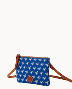 Dooney & Bourke Game Day Ready|Printed Fabric<MLB Top Zip Crossbody Blue Jays