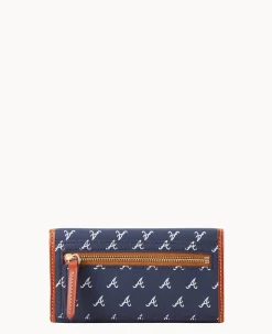 Dooney & Bourke Grab and Go|Clutches<MLB Continental Clutch Braves