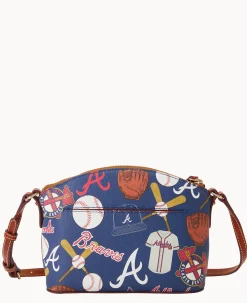 Dooney & Bourke Game Day Ready|Printed Fabric<MLB Suki Crossbody Braves