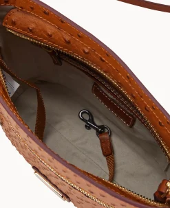 Dooney & Bourke Game Day Ready|Printed Fabric<MLB Zip Crossbody Braves