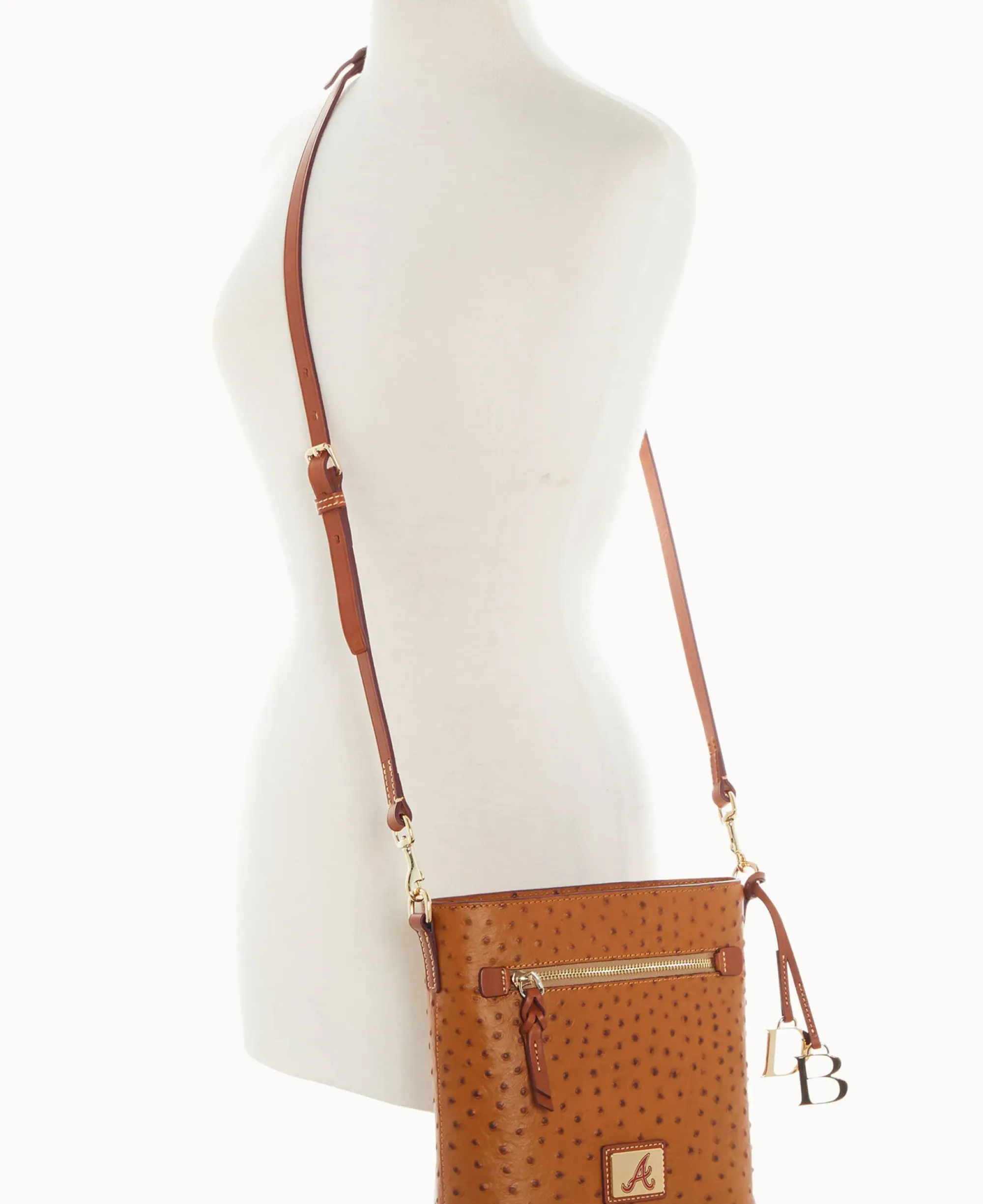 Dooney & Bourke Game Day Ready|Printed Fabric<MLB Zip Crossbody Braves