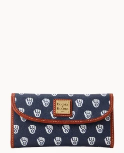Dooney & Bourke Grab and Go|Clutches<MLB Continental Clutch BREWERS