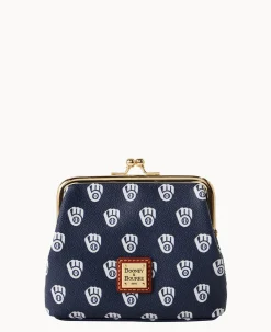 Dooney & Bourke Grab and Go|Clutches<MLB Large Framed Purse Brewers