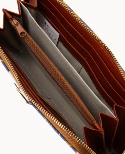Dooney & Bourke Grab and Go|Wristlets<MLB Large Zip Around Wristlet Brewers