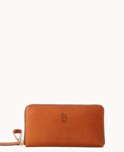 Dooney & Bourke Grab and Go|Wristlets<MLB Large Zip Around Wristlet Cardinals