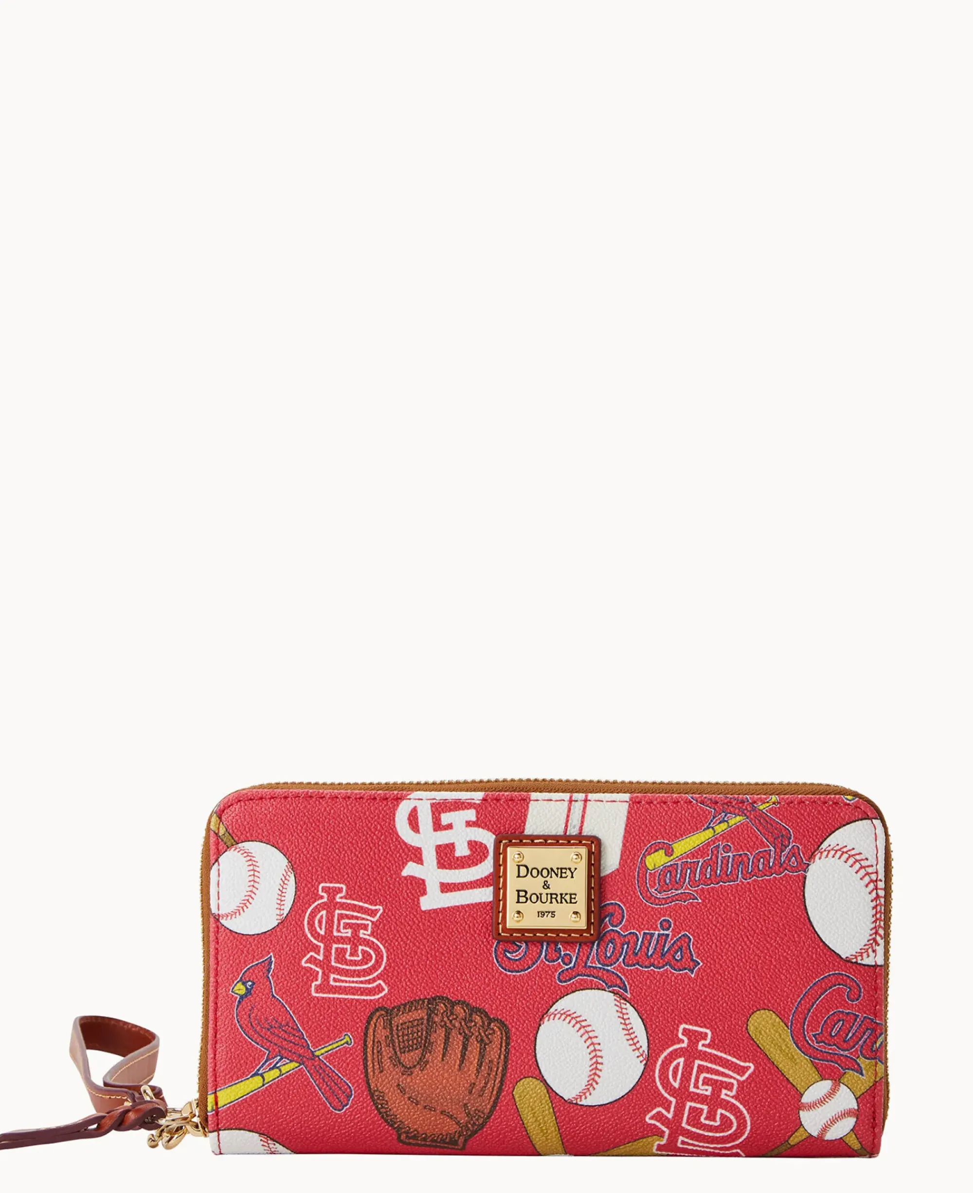 Dooney & Bourke Grab and Go|Wristlets<MLB Large Zip Around Wristlet Cardinals