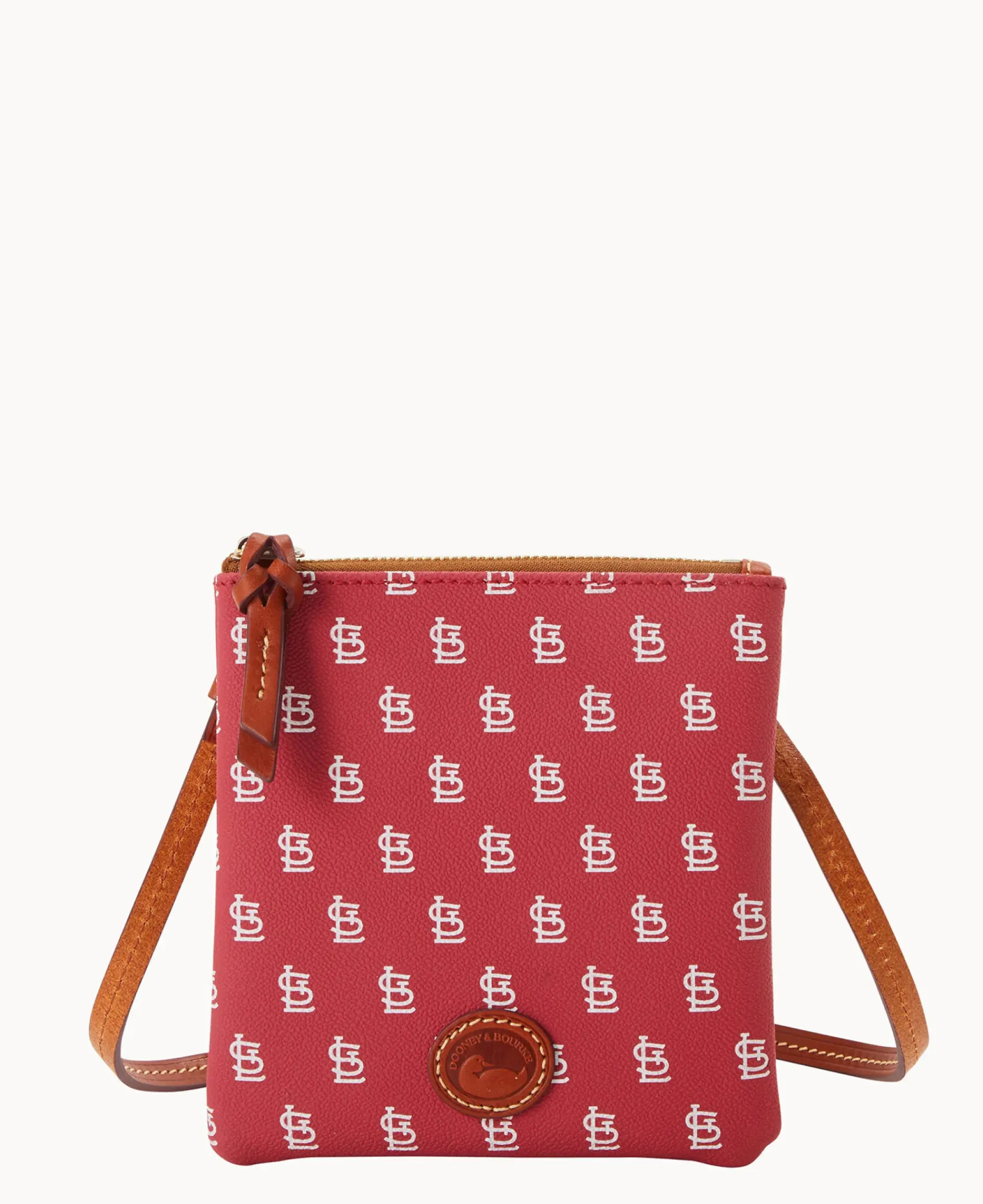 Dooney & Bourke Game Day Ready|Printed Fabric<MLB Small North South Top Zip Crossbody Cardinals