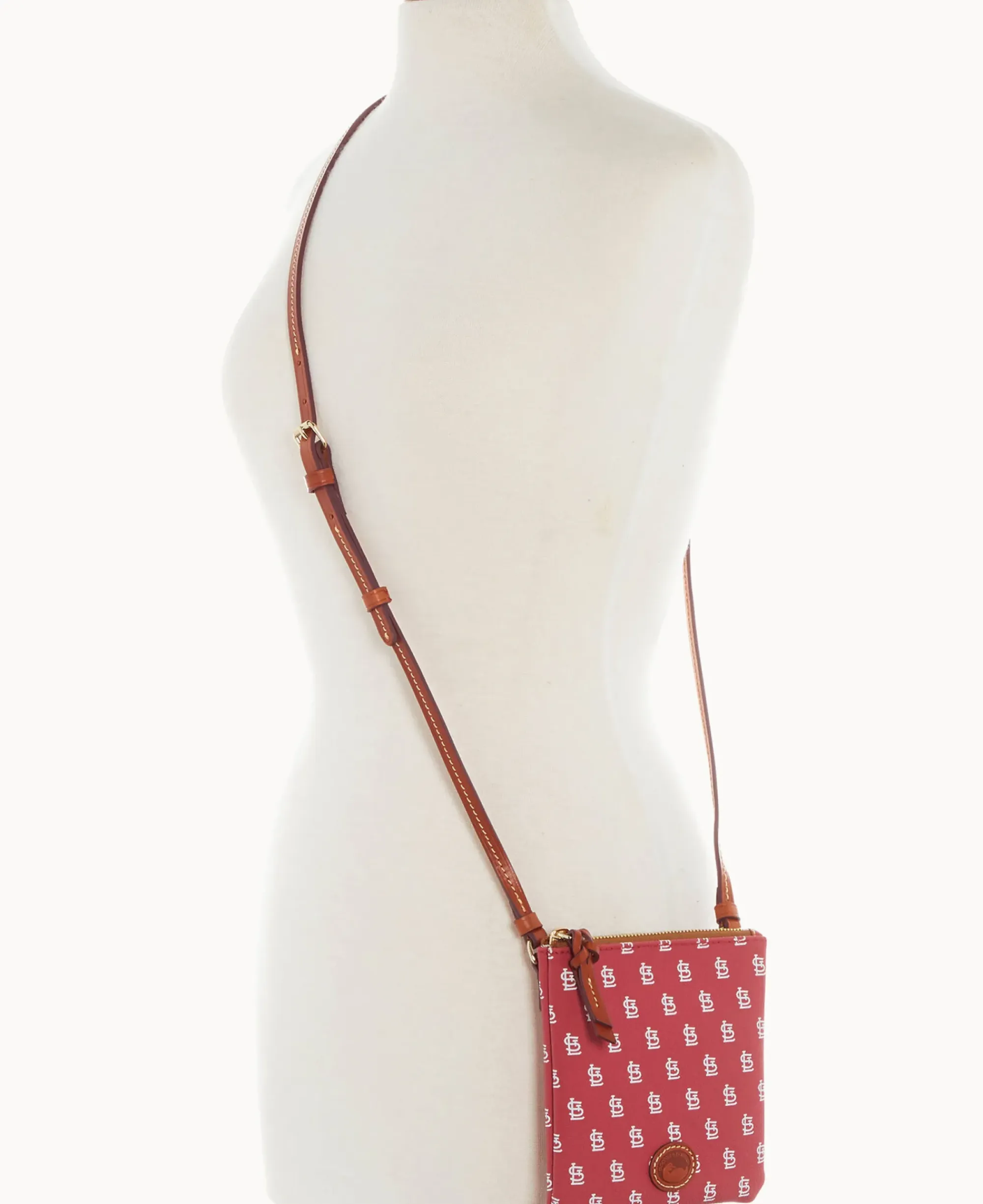 Dooney & Bourke Game Day Ready|Printed Fabric<MLB Small North South Top Zip Crossbody Cardinals