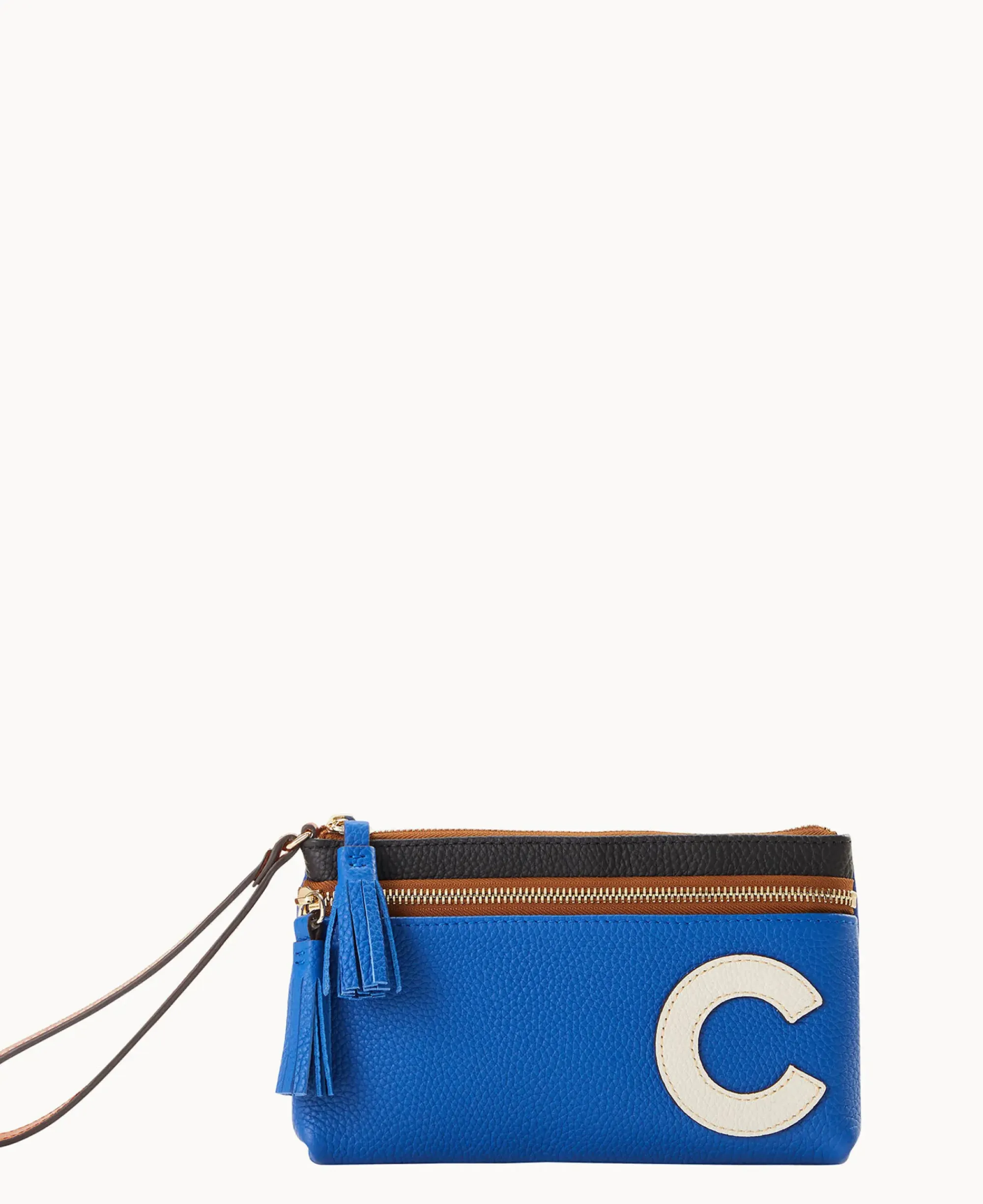 Dooney & Bourke Grab and Go|Wristlets<MLB Double Zip Wristlet Cubs
