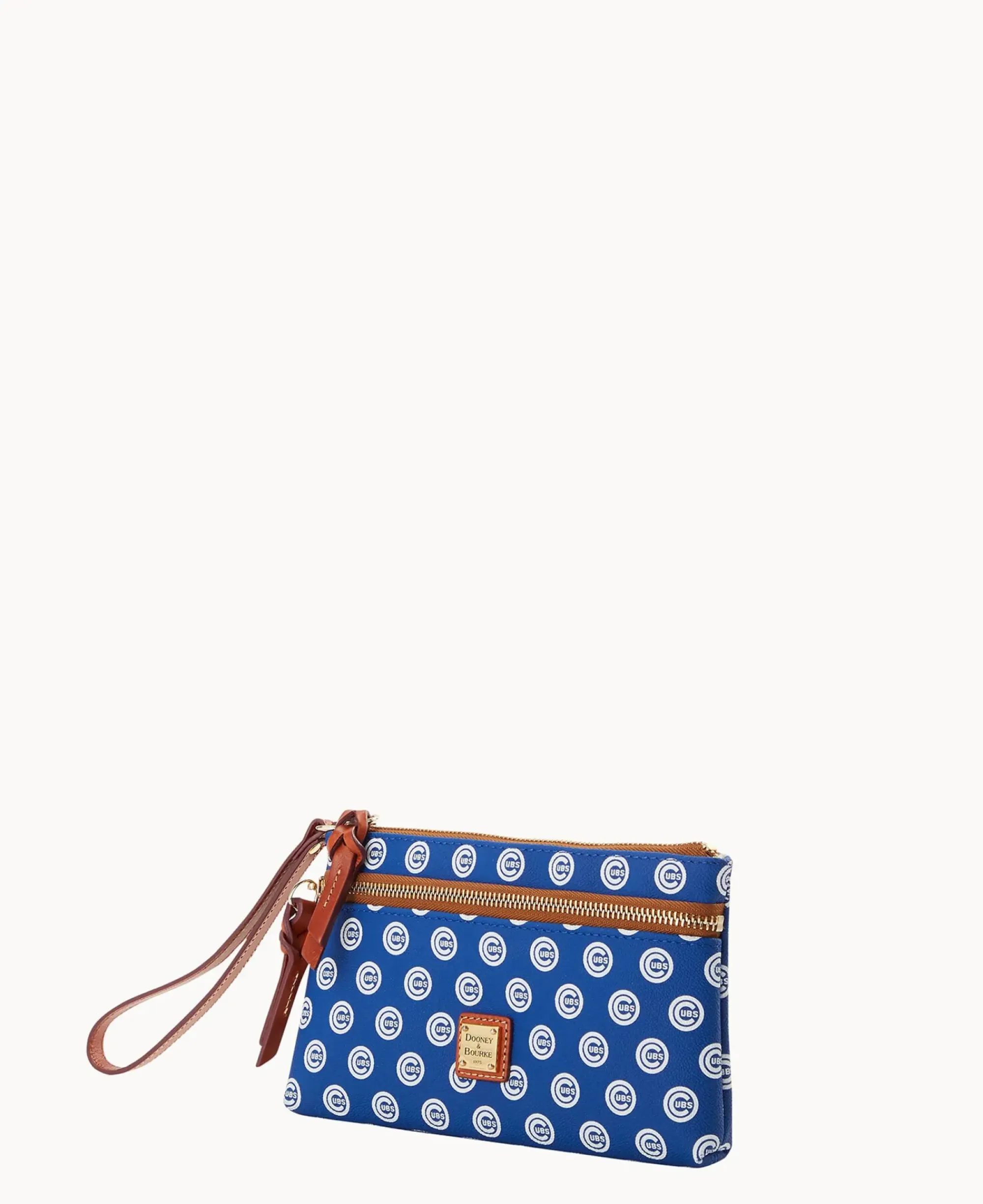 Dooney & Bourke Grab and Go|Wristlets<MLB Cubs Double Zip Wristlet Chicago Cubs