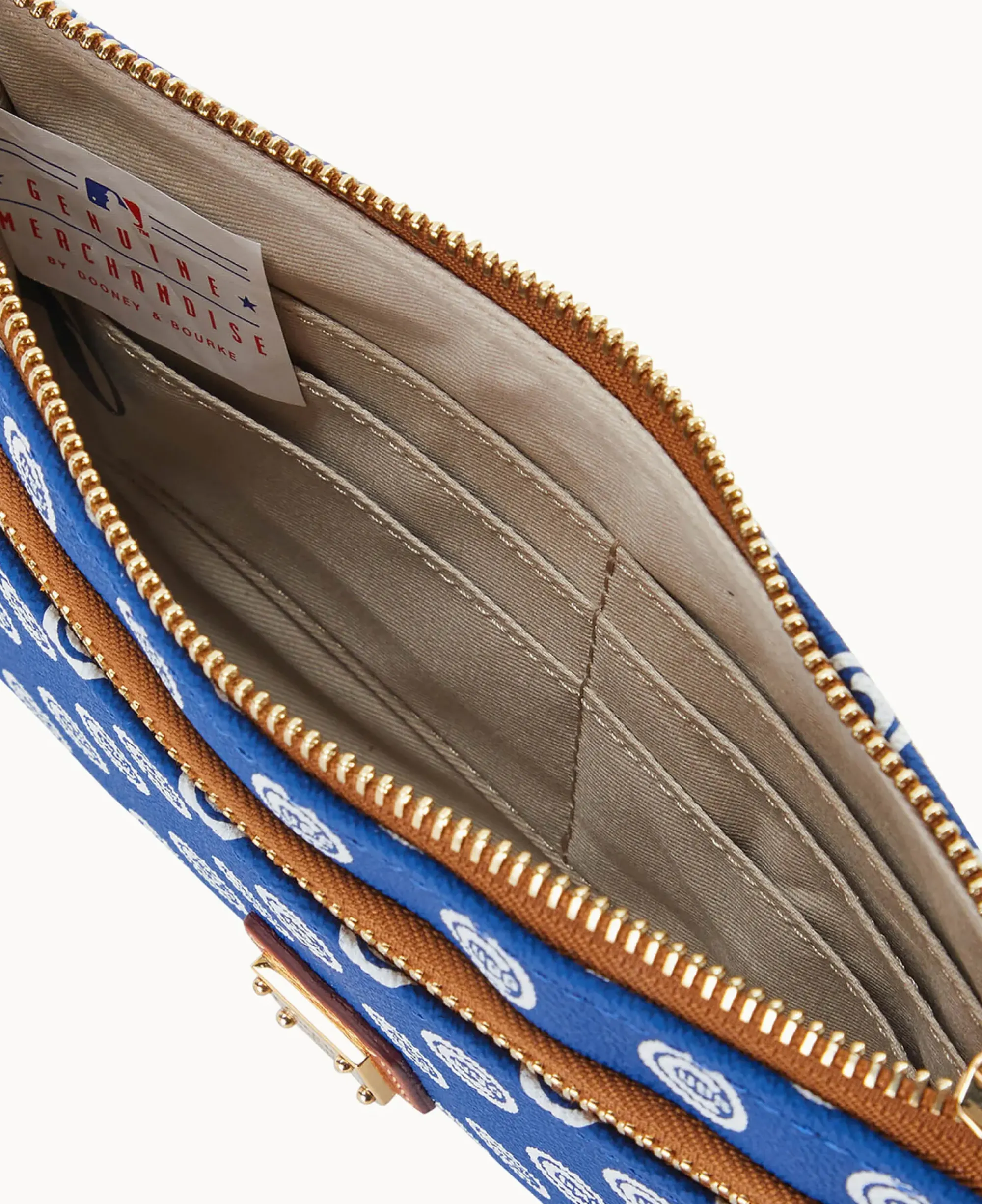 Dooney & Bourke Grab and Go|Wristlets<MLB Cubs Double Zip Wristlet Chicago Cubs