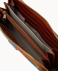 Dooney & Bourke Grab and Go|Wristlets<MLB Large Zip Around Wristlet Cubs
