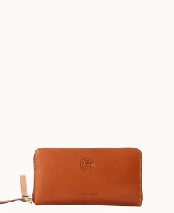 Dooney & Bourke Grab and Go|Wristlets<MLB Large Zip Around Wristlet Cubs