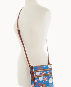 Dooney & Bourke Game Day Ready|Printed Fabric<MLB N S Triple Zip Crossbody Cubs