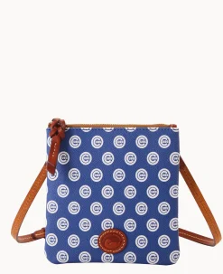 Dooney & Bourke Game Day Ready|Printed Fabric<MLB Small North South Top Zip Crossbody Cubs