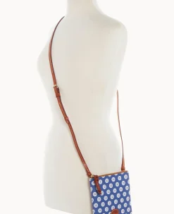 Dooney & Bourke Game Day Ready|Printed Fabric<MLB Small North South Top Zip Crossbody Cubs