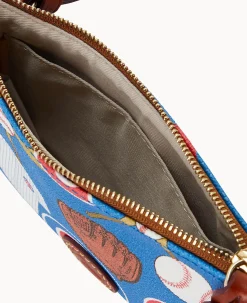 Dooney & Bourke Game Day Ready|Printed Fabric<MLB Top Zip Crossbody Cubs