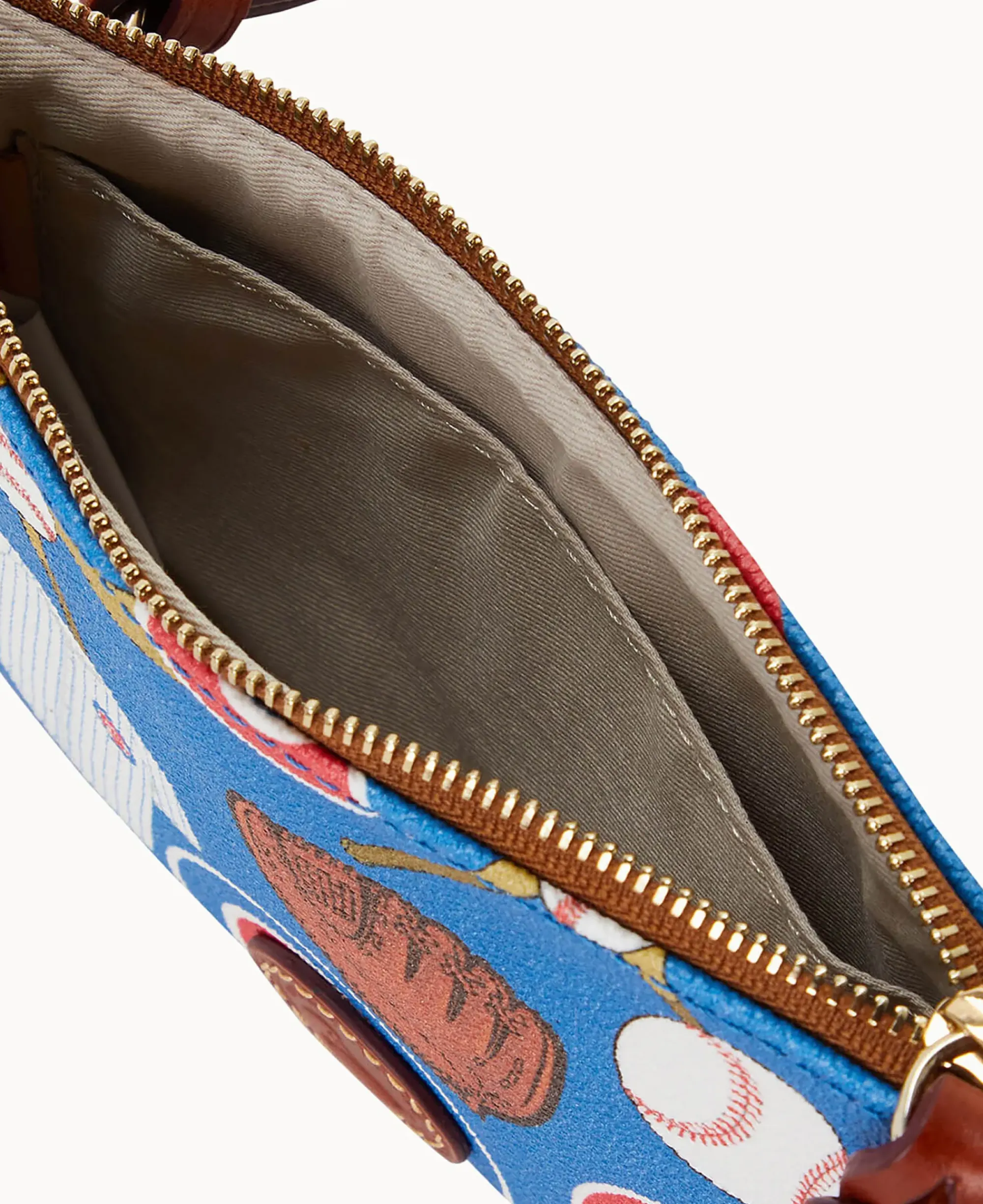 Dooney & Bourke Game Day Ready|Printed Fabric<MLB Top Zip Crossbody Cubs