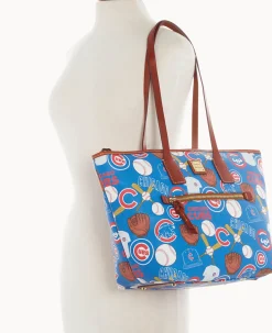 Dooney & Bourke Game Day Ready|Printed Fabric<MLB Tote Cubs