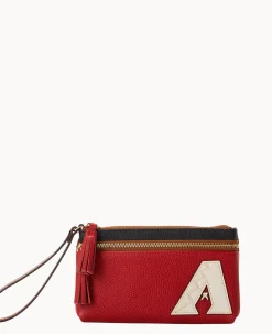 Dooney & Bourke Grab and Go|Wristlets<MLB Double Zip Wristlet Diamondbacks