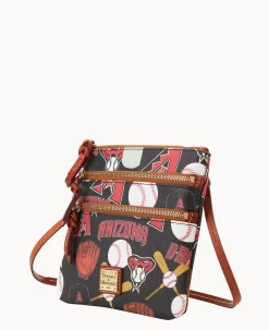Dooney & Bourke Game Day Ready|Printed Fabric<MLB N S Triple Zip Crossbody Diamondbacks