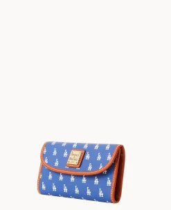 Dooney & Bourke Grab and Go|Clutches<MLB Continental Clutch DODGERS