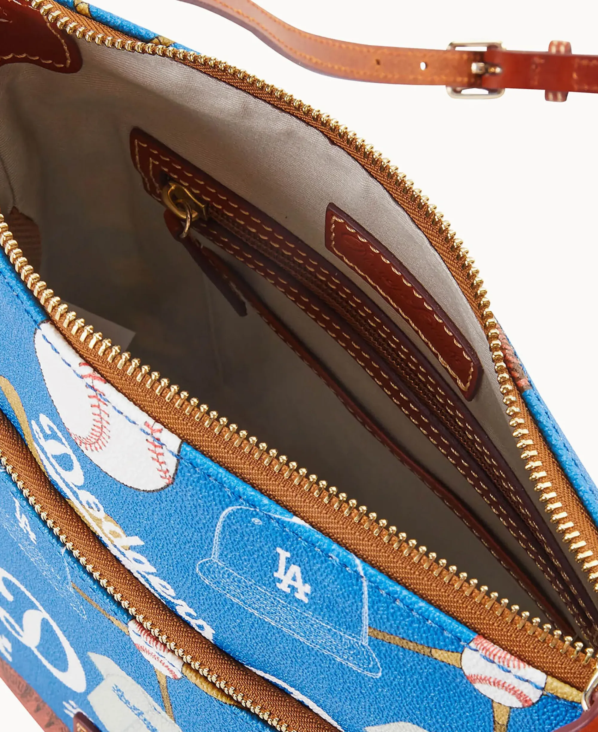 Dooney & Bourke Game Day Ready|Printed Fabric<MLB Crossbody Dodgers