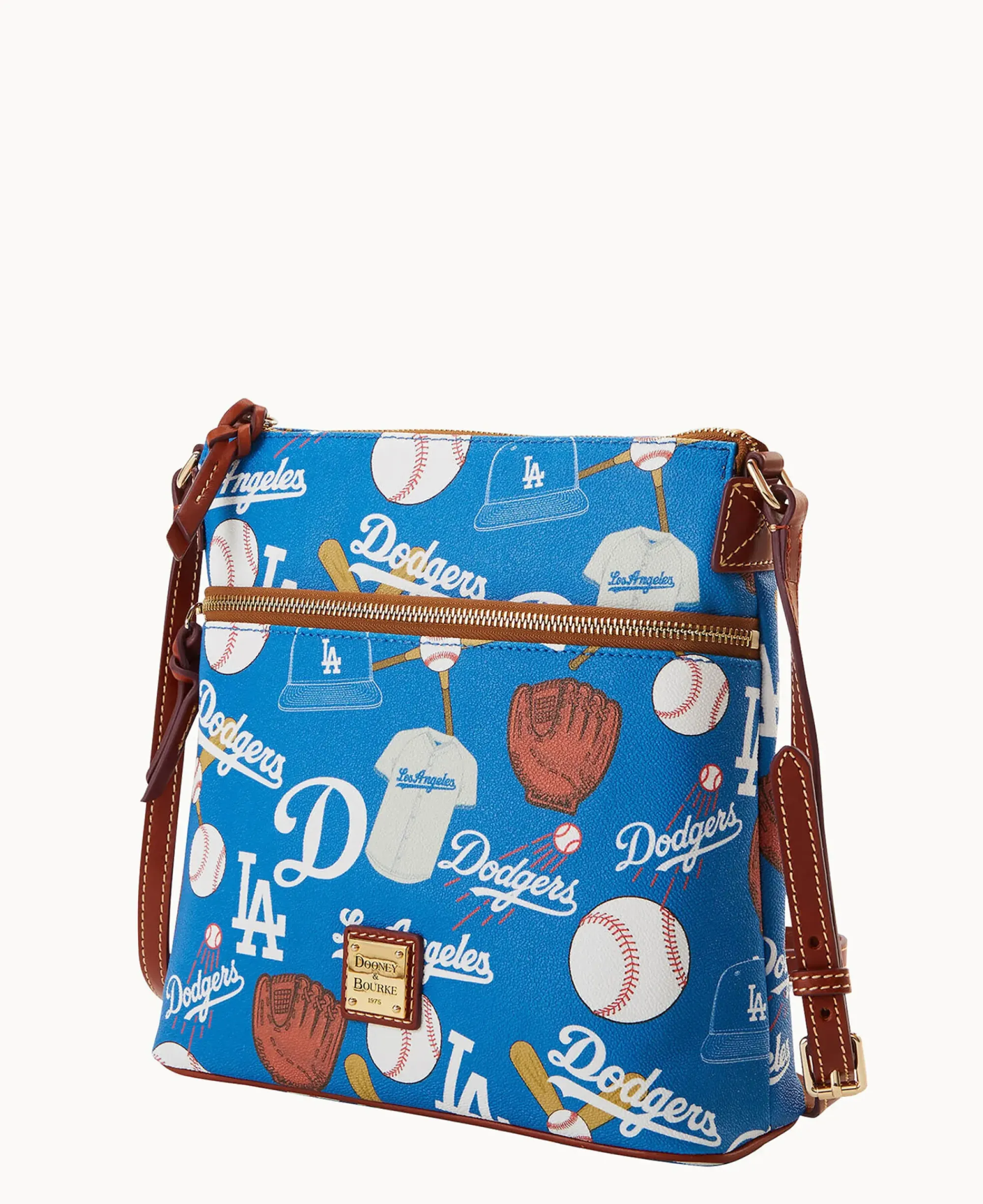 Dooney & Bourke Game Day Ready|Printed Fabric<MLB Crossbody Dodgers