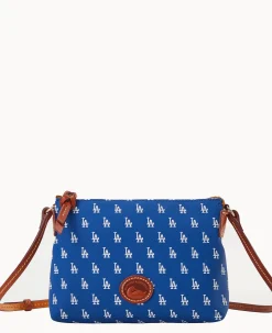 Dooney & Bourke Game Day Ready|Printed Fabric<MLB Crossbody Pouchette Dodgers