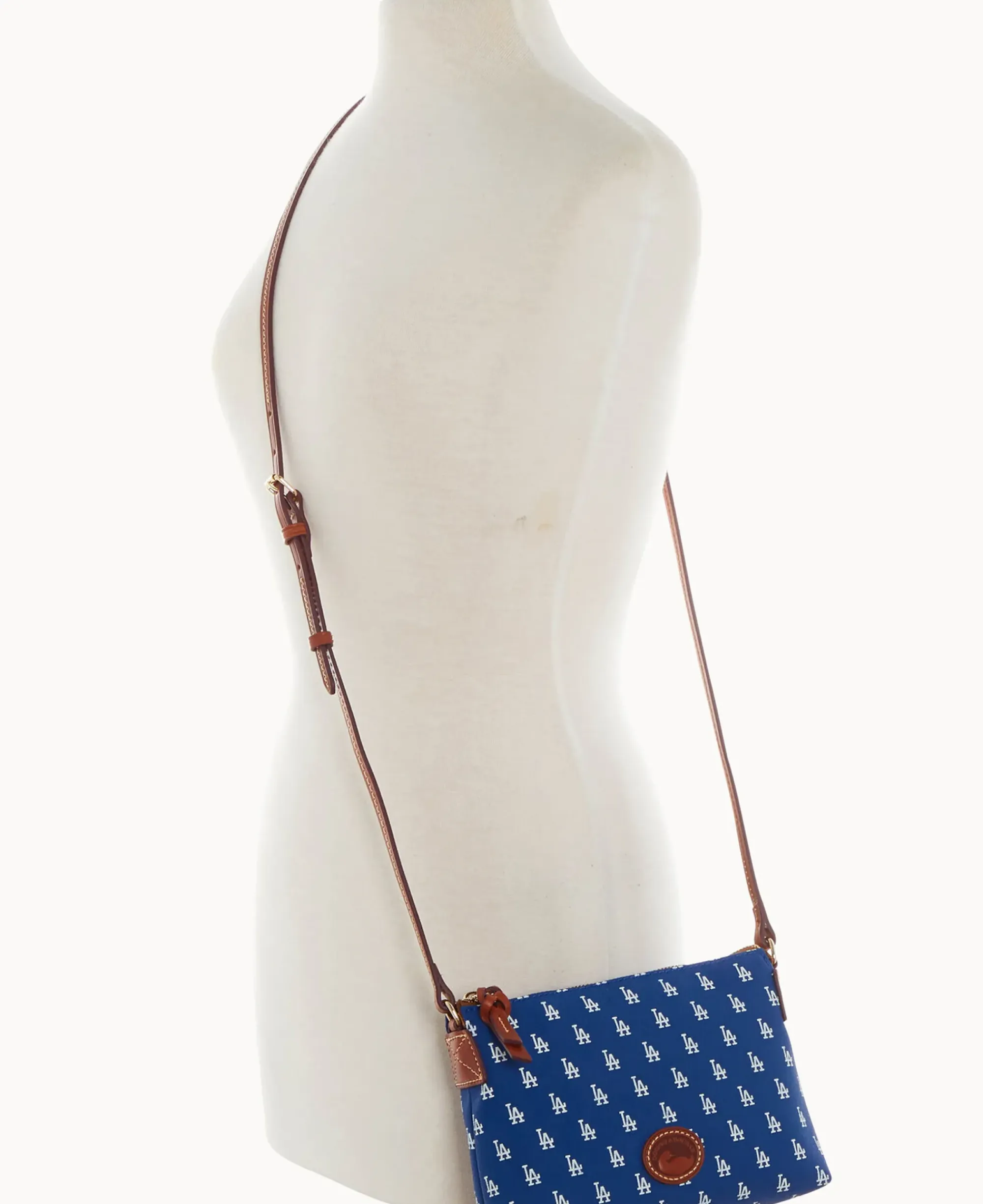 Dooney & Bourke Game Day Ready|Printed Fabric<MLB Crossbody Pouchette Dodgers