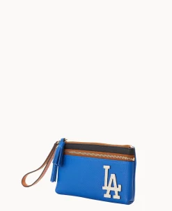 Dooney & Bourke Grab and Go|Wristlets<MLB Double Zip Wristlet Dodgers