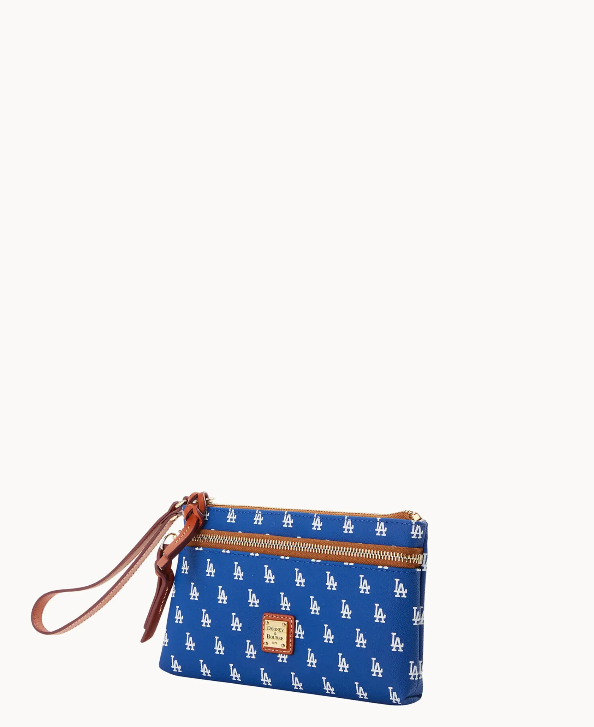 Dooney & Bourke Grab and Go|Wristlets<MLB Dodgers Double Zip Wristlet Los Angeles Dodgers
