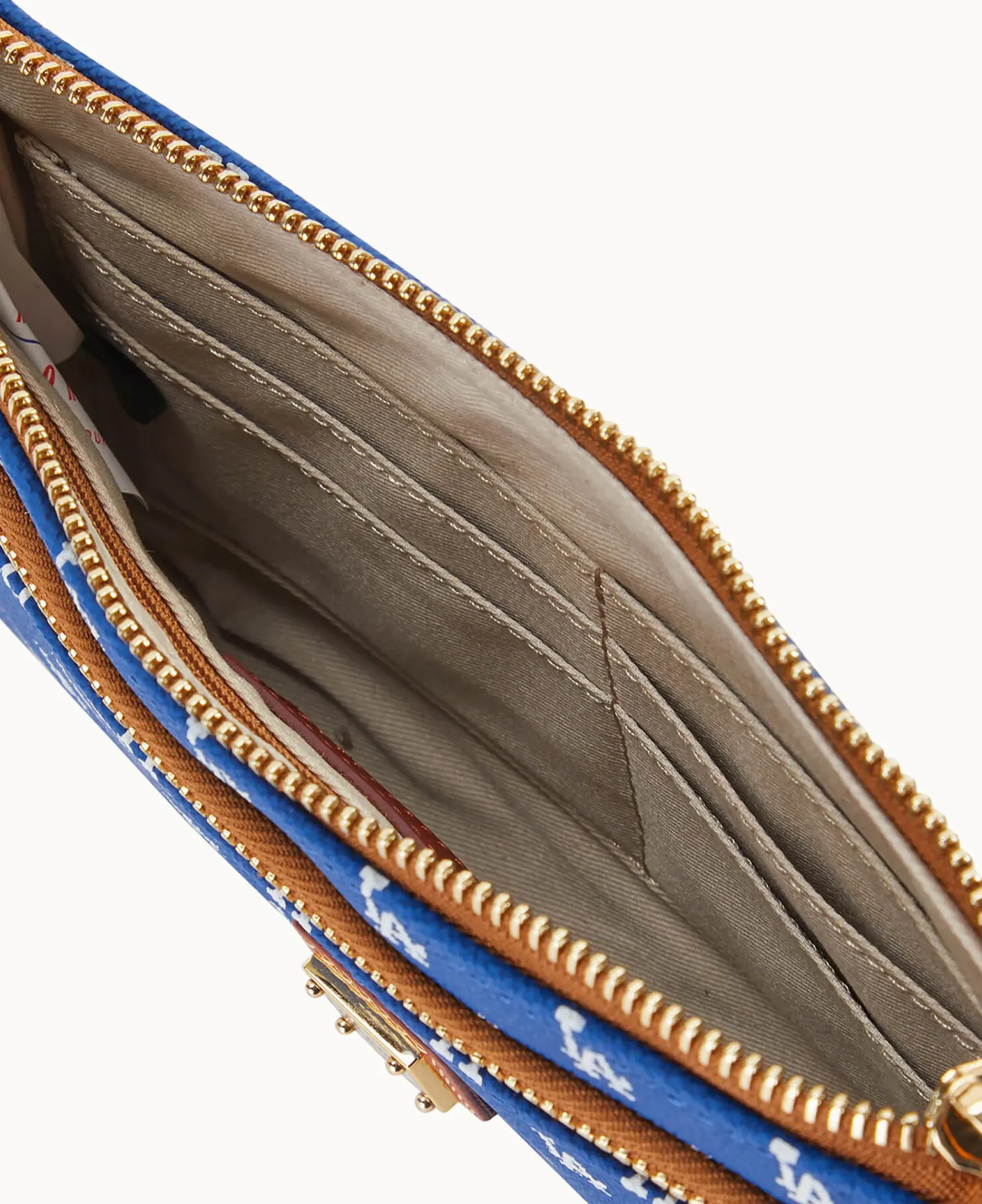 Dooney & Bourke Grab and Go|Wristlets<MLB Dodgers Double Zip Wristlet Los Angeles Dodgers