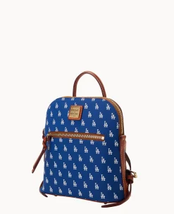 Dooney & Bourke Game Day Ready|Printed Fabric<MLB Small Backpack Dodgers