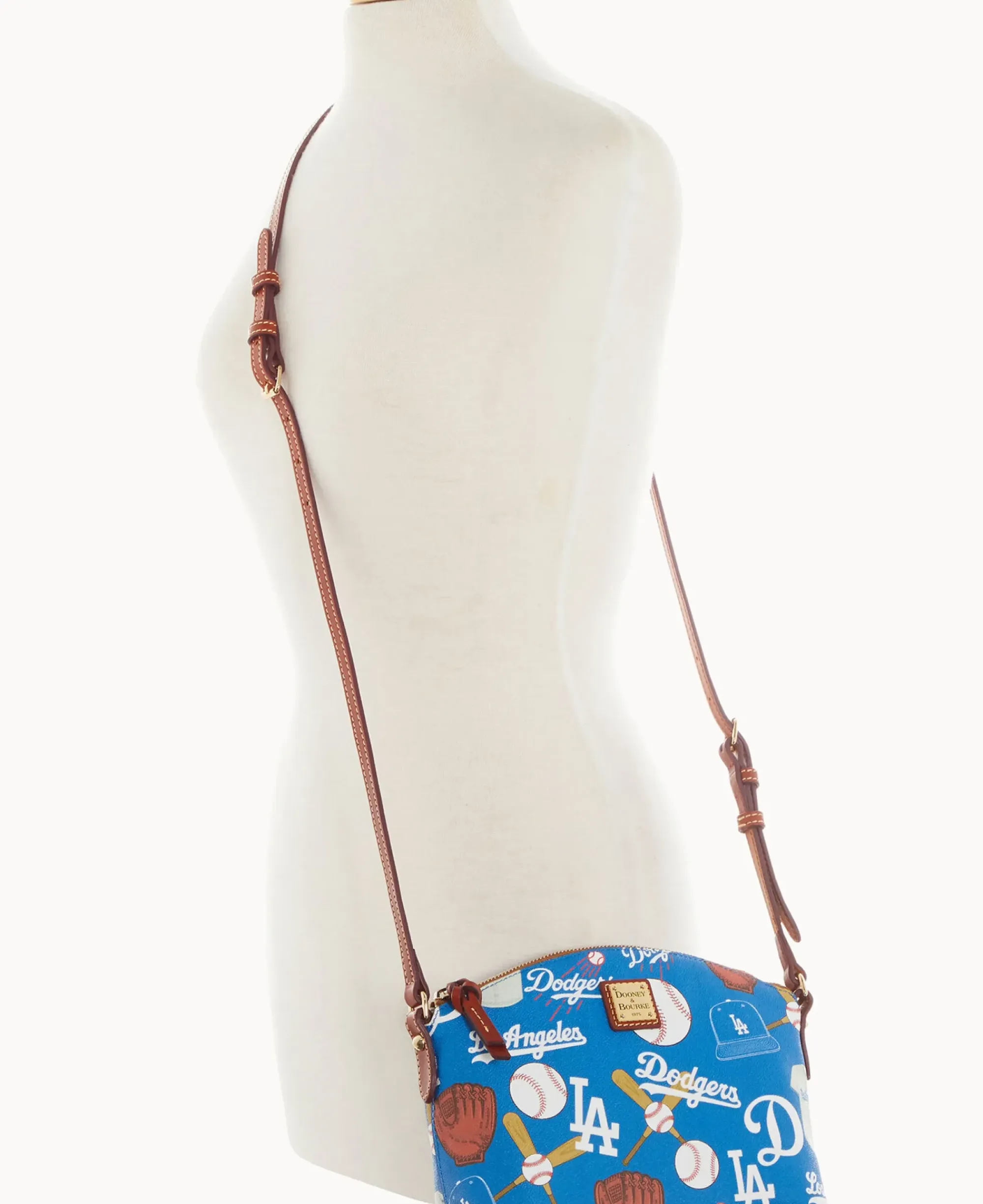 Dooney & Bourke Game Day Ready|Printed Fabric<MLB Suki Crossbody Dodgers