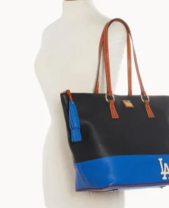 Dooney & Bourke Game Day Ready|Printed Fabric<MLB Tobi Tote Dodgers