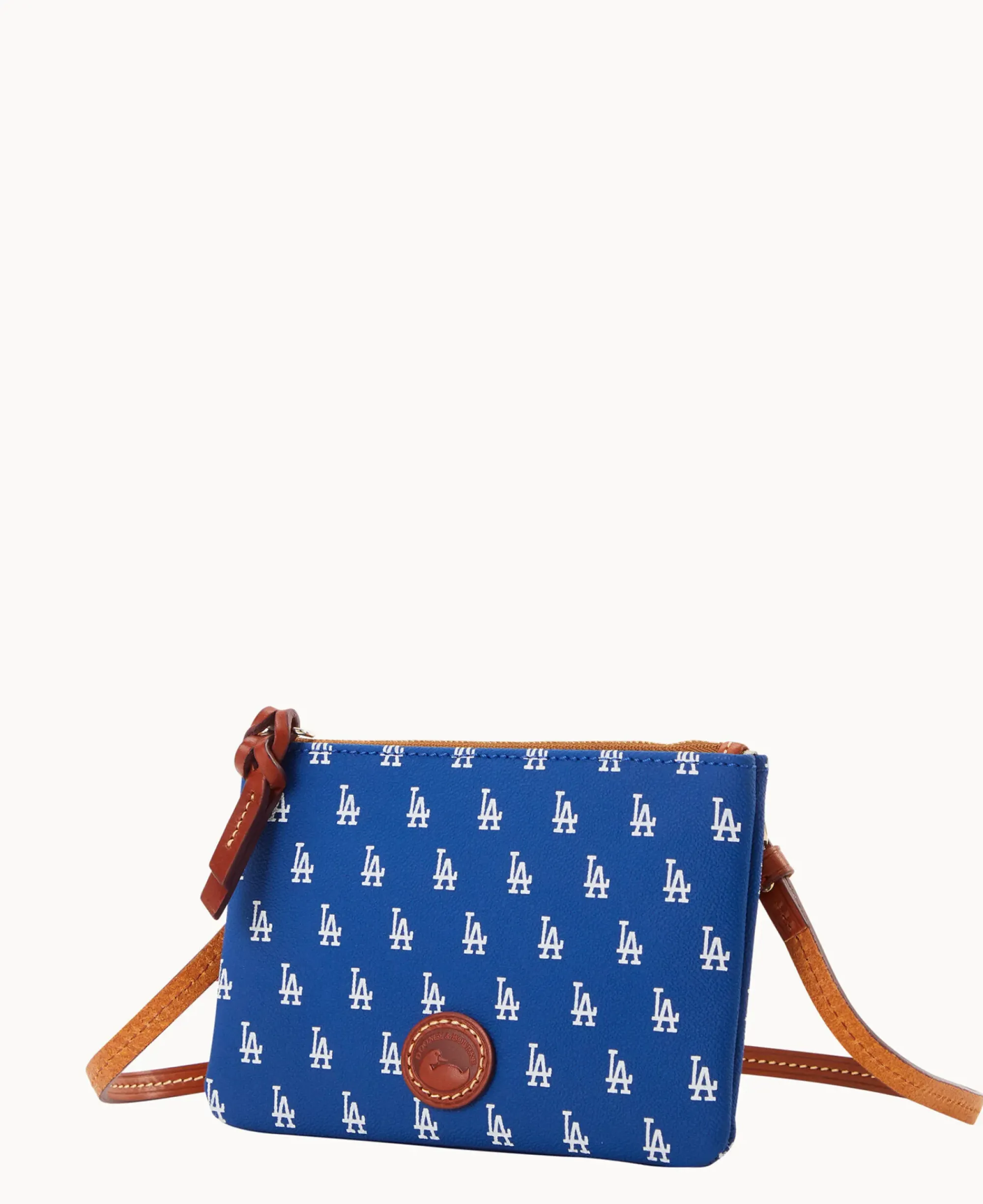 Dooney & Bourke Game Day Ready|Printed Fabric<MLB Top Zip Crossbody Dodgers