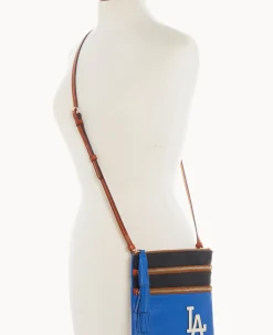 Dooney & Bourke Game Day Ready|Printed Fabric<MLB Triple Zip Crossbody Dodgers